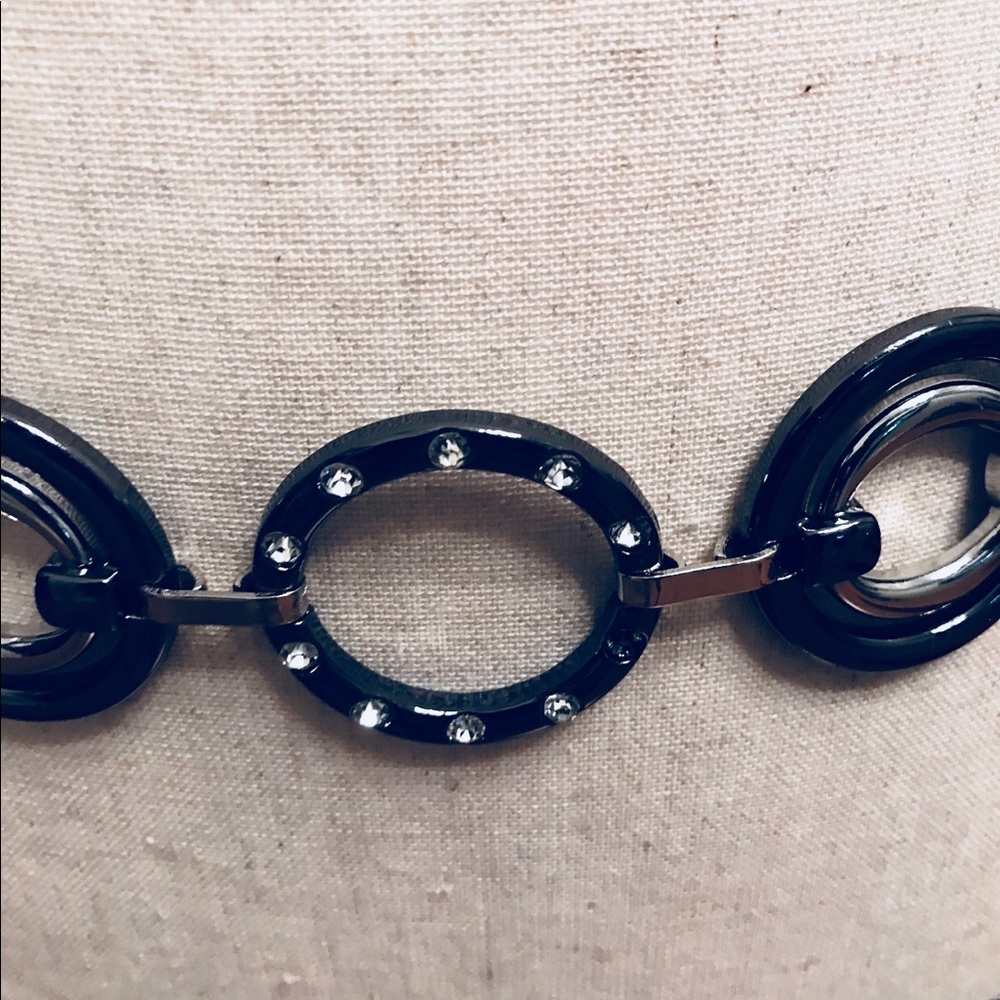Style Co Women Silver Gray Chain Ring Belt - Picture 3 of 7